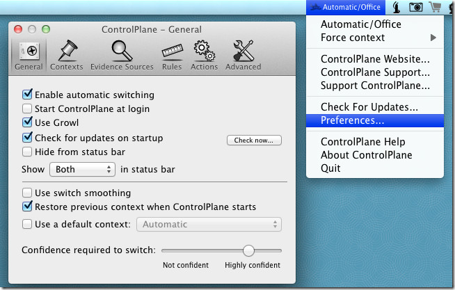 Controlplane for mac